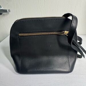 Portland Leather Goods “Luna” Black Handbag